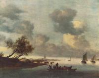 Ruysdael, Salomon van - A Ferry Boat near Arnheim